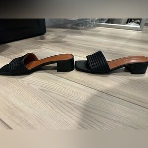 Marc Fisher kitten heel slip on sandals